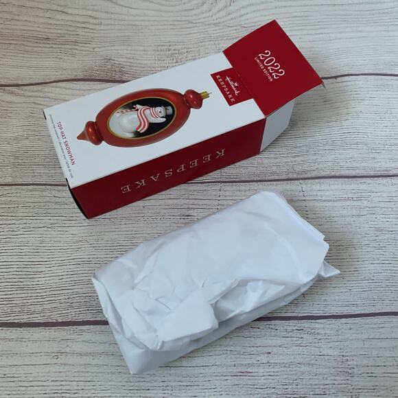 Hallmark Keepsake Top Hat Snowman Christmas Tree Ornament Limited Edition 2022 - Picture 13 of 15